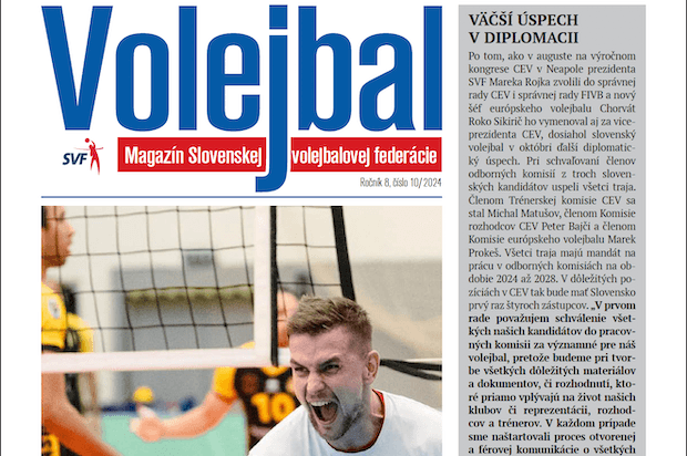 Vychádza nové číslo magazínu Volejbal - október 2024