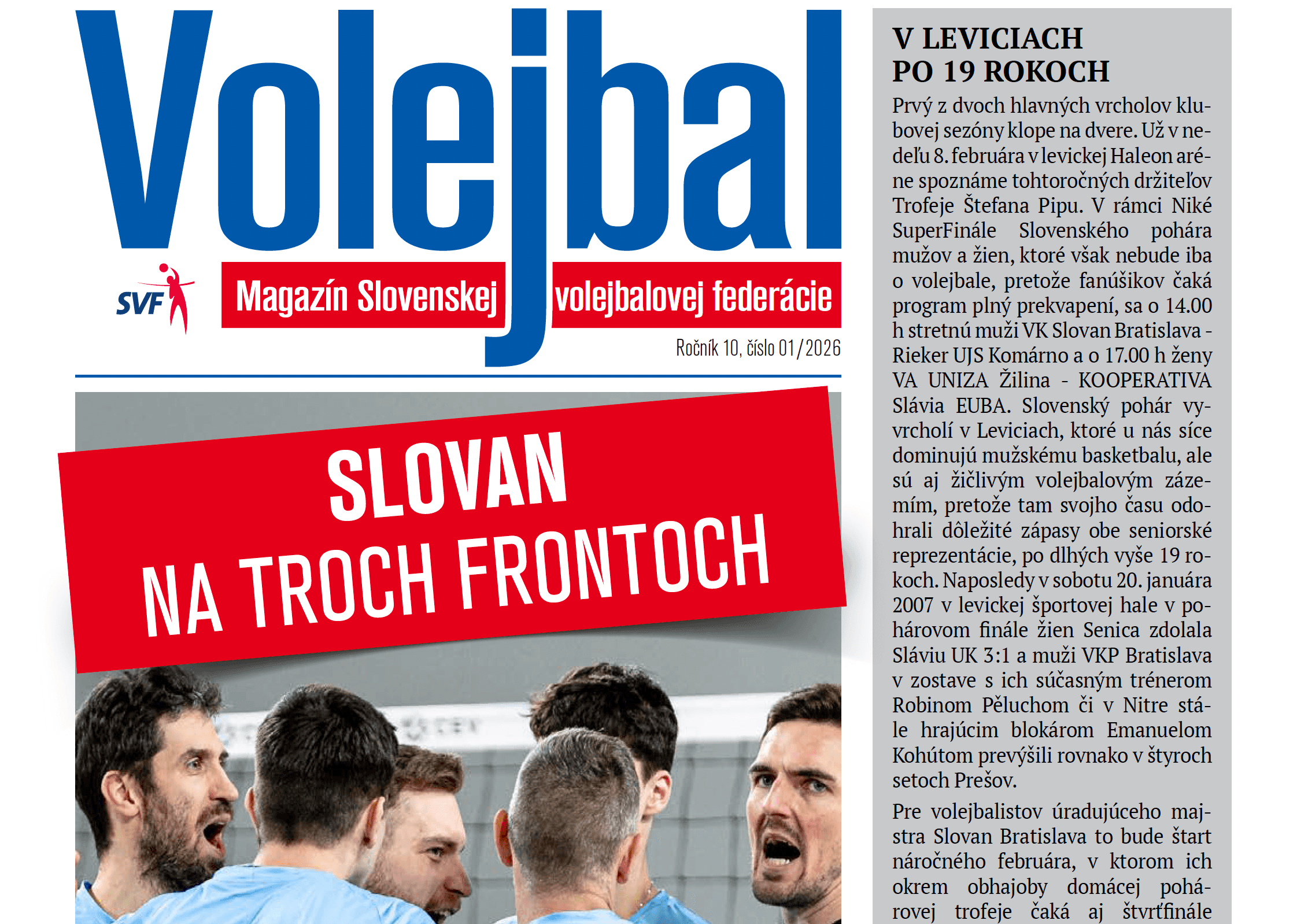 Vychádza nové číslo magazínu Volejbal – január 2026
