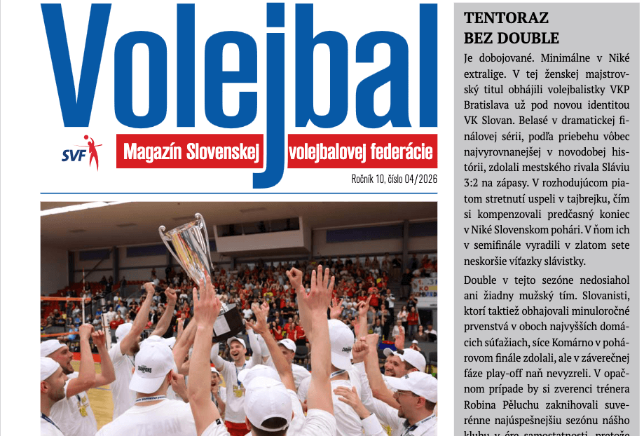 Vychádza nové číslo magazínu Volejbal – apríl 2026